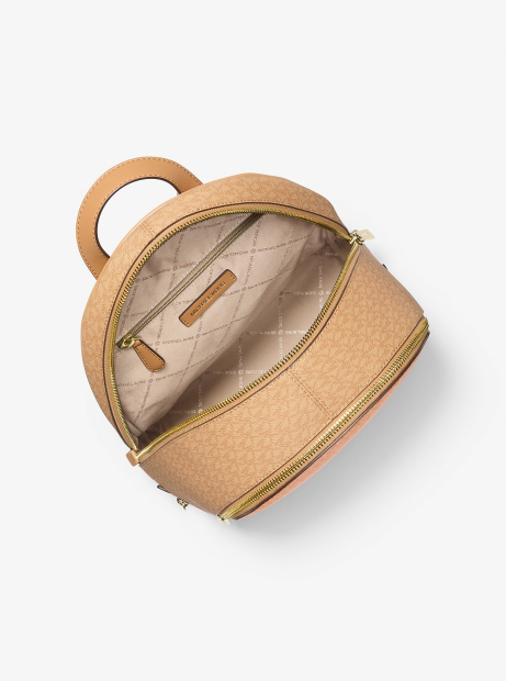 Стильный женский рюкзак Rhea Michael Kors с принтом 1159848230 (Оранжевый/Коричневый One size)