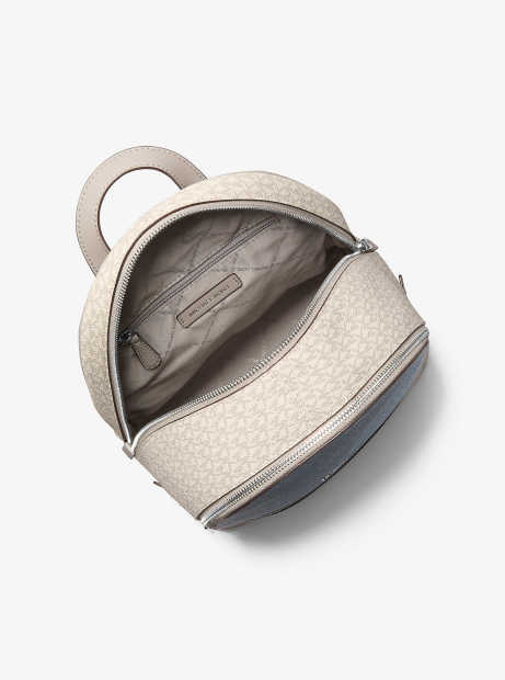 Стильный женский рюкзак Rhea Michael Kors с принтом 1159848232 (Молочный/Голубой One size)