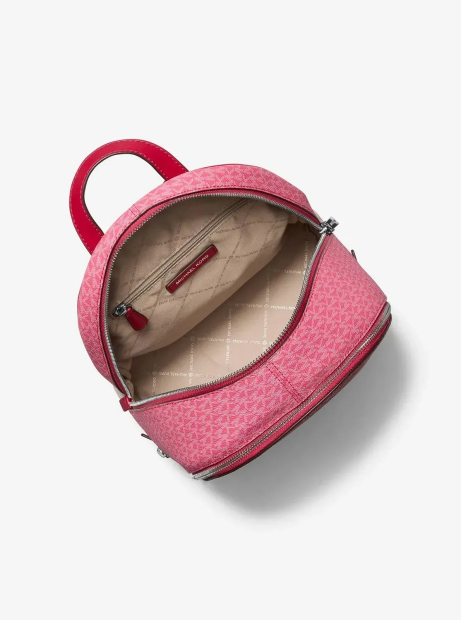 Стильный женский рюкзак Rhea Michael Kors с принтом 1159848257 (Молочный/Розовый One size)