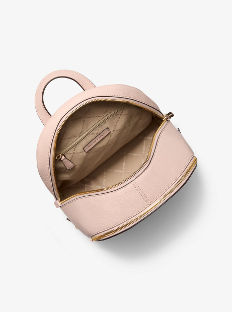 Стильный кожаный женский рюкзак Rhea Michael Kors 1159848258 (Розовый One size)