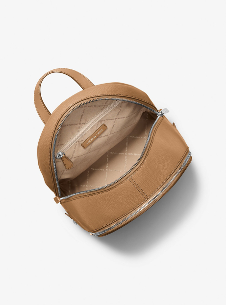 Стильный кожаный женский рюкзак Rhea Michael Kors 1159849273 (Бежевый One size)