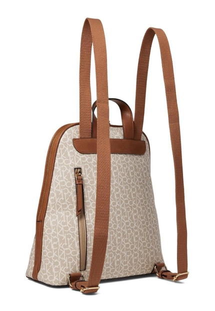Рюкзак Lillian Calvin Klein с принтом 1159849566 (Бежевый/Коричневый One Size)