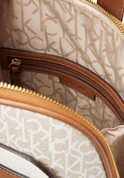 Рюкзак Lillian Calvin Klein с принтом 1159849566 (Бежевый/Коричневый One Size)