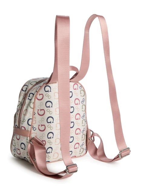Женский рюкзак из текстиля YC Canvas Backpack GUESS с принтом 1159850055 (Молочный One Size)