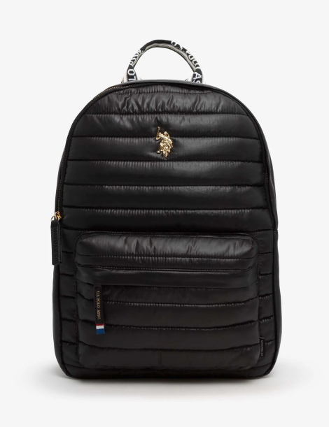 Стеганый рюкзак U.S. Polo Assn с логотипом 1159850151 (Черный One Size)