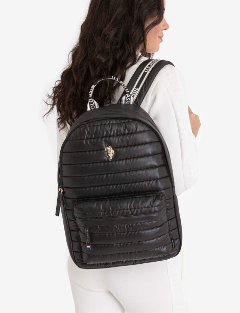 Стеганый рюкзак U.S. Polo Assn с логотипом 1159850151 (Черный One Size)