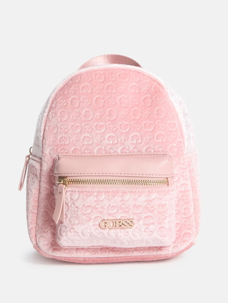 Велюровый мини рюкзак Alex GUESS 1159851577 (Розовый One Size)
