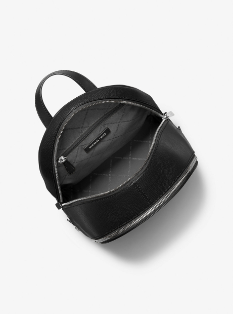 Стильный кожаный женский рюкзак Rhea Michael Kors 1159853275 (Черный One size)