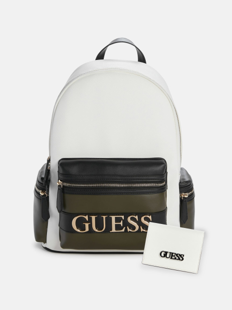 Женский набор GUESS рюкзак и кошелек 1159858736 (Белый/Зеленый One Size)