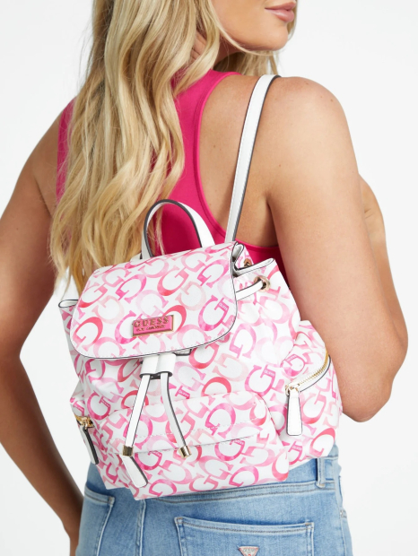 Женский набор GUESS рюкзак и кошелек 1159858948 (Белый/Розовый One Size)