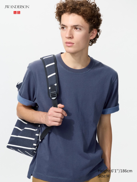 Большой тканевый рюкзак JW ANDERSON Uniqlo в полоску 1159863307 (Синий One size)
