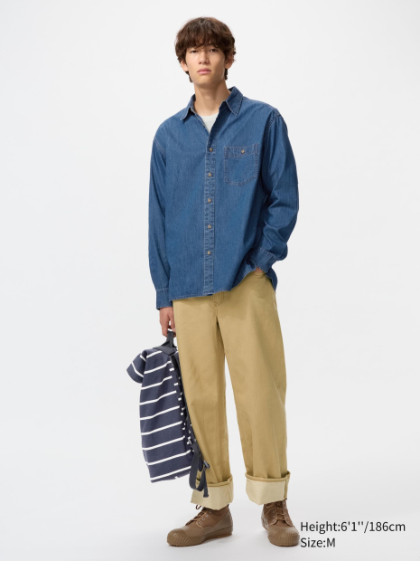 Большой тканевый рюкзак JW ANDERSON Uniqlo в полоску 1159863307 (Синий One size)
