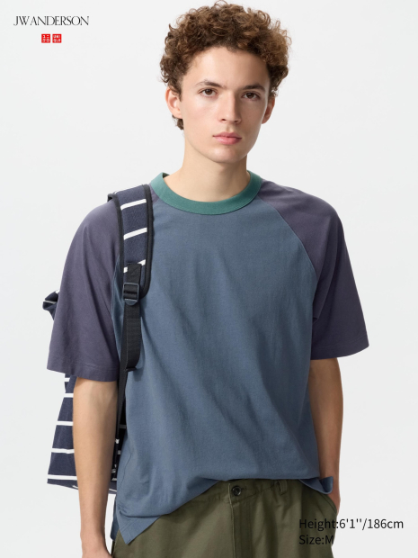 Большой тканевый рюкзак JW ANDERSON Uniqlo в полоску 1159863307 (Синий One size)