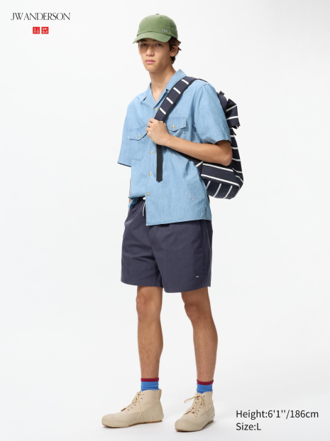 Большой тканевый рюкзак JW ANDERSON Uniqlo в полоску 1159863307 (Синий One size)