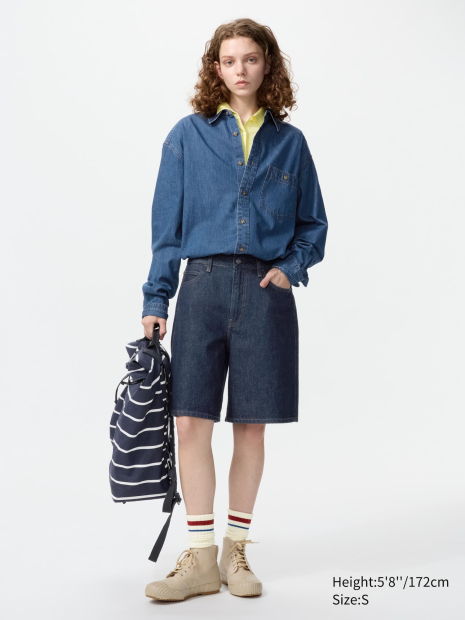 Большой тканевый рюкзак JW ANDERSON Uniqlo в полоску 1159863307 (Синий One size)