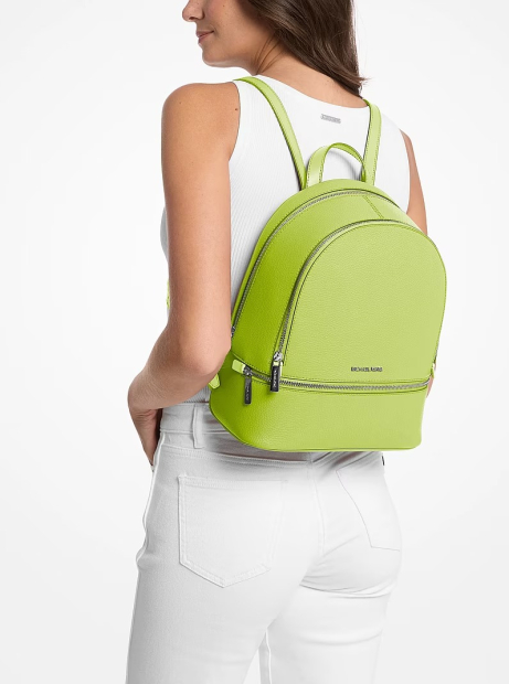 Шкіряний жіночий рюкзак Rhea Michael Kors 1162554429 (Салатовий One size)