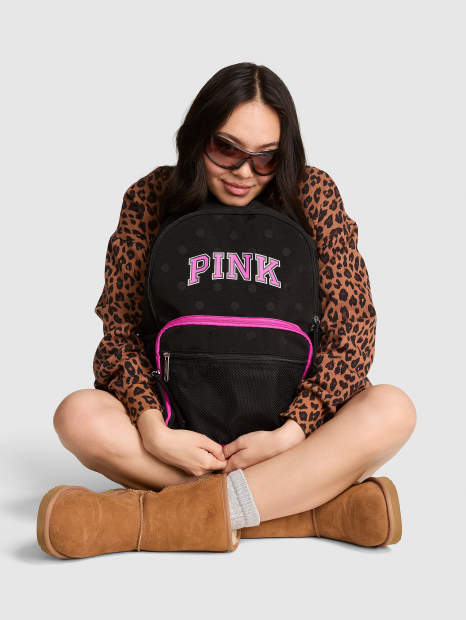 Большой рюкзак Victoria's Secret PINK 1162570860 (Черный One size)
