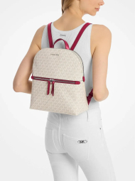 Стильный женский рюкзак Michael Kors с логотипом 1159840555 (Молочный/Розовый One size)