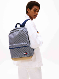 Великий тканинний рюкзак Tommy Hilfiger у смужку 1159840630 (Синій One Size)