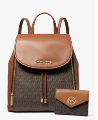 Міський жіночий набір Michael Kors рюкзак та гаманець 1159845112 (Коричневий One Size)