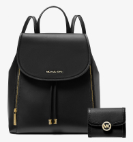 Стильний жіночий набір Michael Kors рюкзак та гаманець 1159845148 (Чорний One Size)
