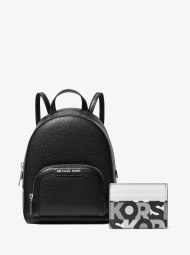 Жіночий набір у подарунковій коробці Michael Kors шкіряний рюкзак та картхолдер 1159845817 (Чорний One Size)