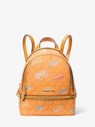 Маленький женский рюкзак Michael Kors в подарочной коробке 1159847663 (Оранжевый One size)