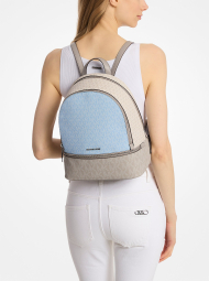 Стильный женский рюкзак Rhea Michael Kors с принтом 1159848232 (Молочный/Голубой One size)