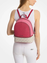 Стильный женский рюкзак Rhea Michael Kors с принтом 1159848257 (Молочный/Розовый One size)