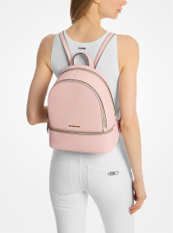 Стильный кожаный женский рюкзак Rhea Michael Kors 1159848258 (Розовый One size)