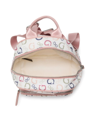 Женский рюкзак из текстиля YC Canvas Backpack GUESS с принтом 1159850055 (Молочный One Size)