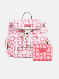 Женский набор GUESS рюкзак и кошелек 1159858948 (Белый/Розовый One Size)