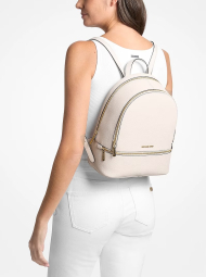 Кожаный женский рюкзак Rhea Michael Kors 1163243179 (Молочный One size)