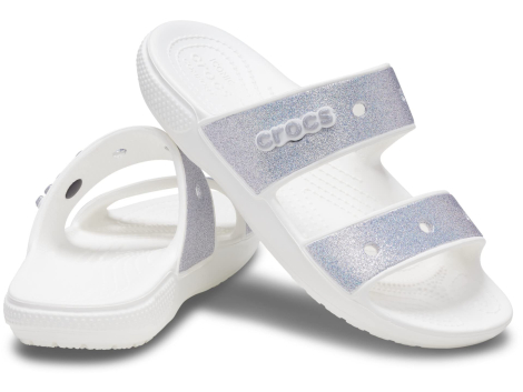 Классические блестящие сандалии Crocs 37-38 (m5/w7 US) 25 см Белый 1159841161