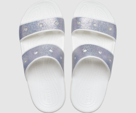 Классические блестящие сандалии Crocs 37-38 (m5/w7 US) 25 см Белый 1159841161