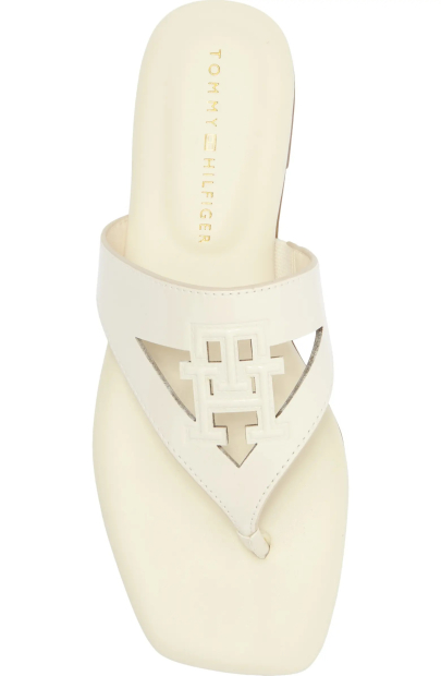 Женские сандалии Tommy Hilfiger с логотипом 38,5 (8 US) 25 см Молочный 1159845025