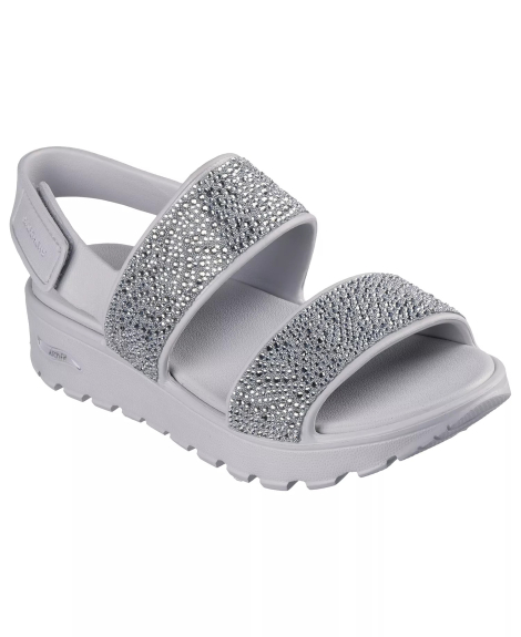 Женские сандалии Skechers со стразами 38 (8 US) 25,2 см Серый 1159852362