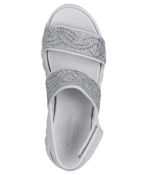 Женские сандалии Skechers со стразами 38 (8 US) 25,2 см Серый 1159852362