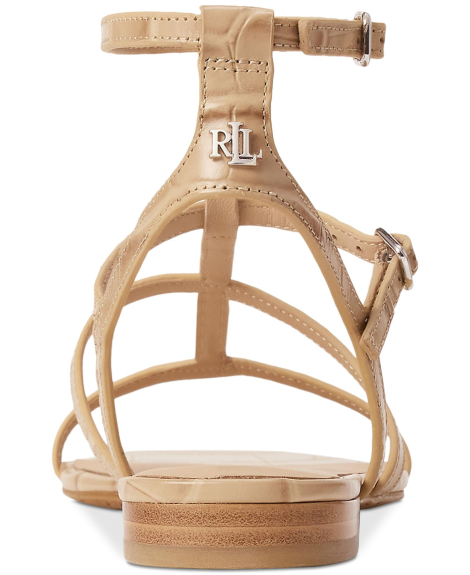 Жіночі шкіряні сандалі Ralph Lauren 36,5 (6 US) 23,5 см Бежевий 1159852805