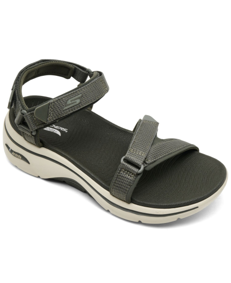 Женские текстильные сандалии Skechers 37 (7 US) 24 см Зеленый 1159853071