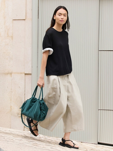 Сандалии на липучках Uniqlo с ремешками 38 (7 US) 24,5 см Черный 1159863603