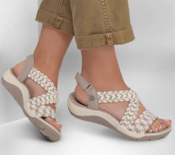 Жіночі сандалі Skechers 39,5 (9,5 US) 26 см Білий/Бежевий 1159848208