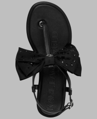 Женские сандалии Karl Lagerfeld Paris с бантиком 40,5 (9,5 US) 27 см Черный 1159849212