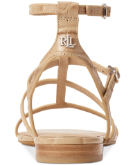 Жіночі шкіряні сандалі Ralph Lauren 36,5 (6 US) 23,5 см Бежевий 1159852805