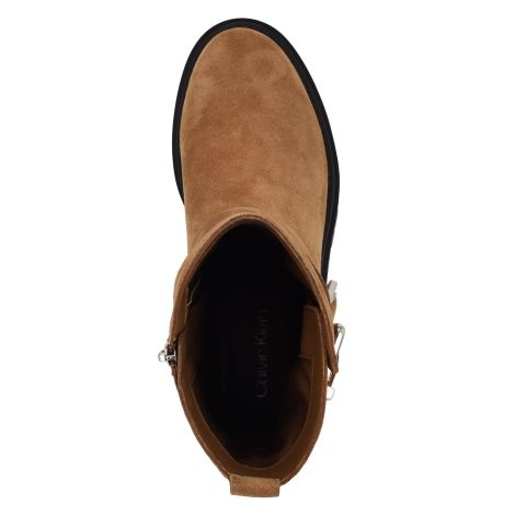 Жіночі замшеві чоботи Galivan Calvin Klein з ремінцями 37 (6,5 US) 24 см Коричневий 1159851280