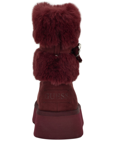 Женские сапоги GUESS с искусственным мехом 36,5 (6 US) 23,5 см Бордовый 1159860416