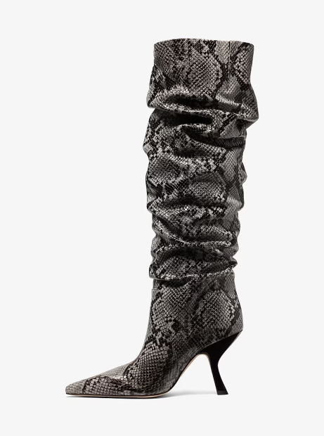 Кожаные сапоги Luna Michael Kors 36,5 (6,5 US) 23 см Серый 1159860930