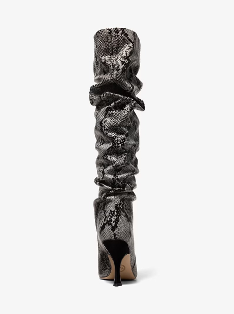Кожаные сапоги Luna Michael Kors 36,5 (6,5 US) 23 см Серый 1159860930
