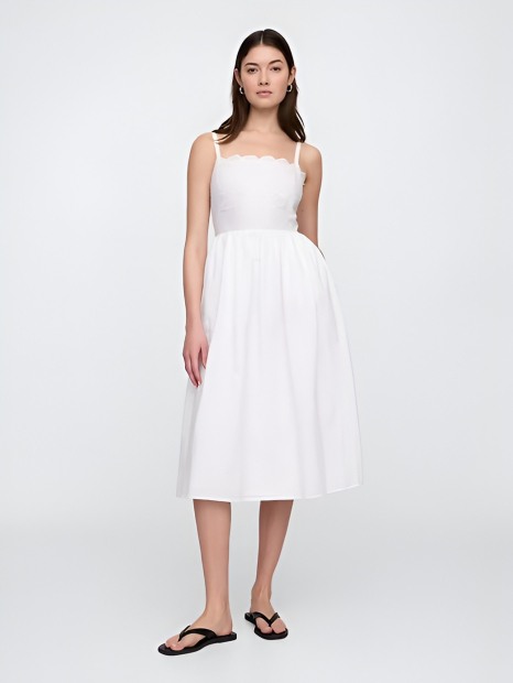 Женский сарафан GAP платье на бретелях 1159848216 (Белый L)