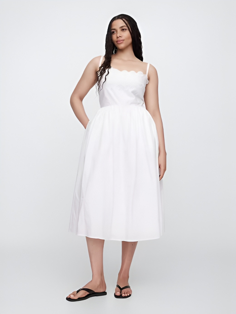 Женский сарафан GAP платье на бретелях 1159848216 (Белый L)
